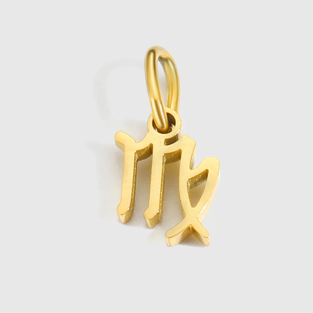 12 Zodiac Signs Pendant Accessories Stainless Steel Constellation Necklace Birthday Gift Vera Lux