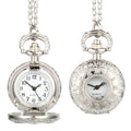 Fashion Vintage  Alloy  Number Dual Time Display Clock Necklace Chain Watches Birthday Gifts Vera Lux