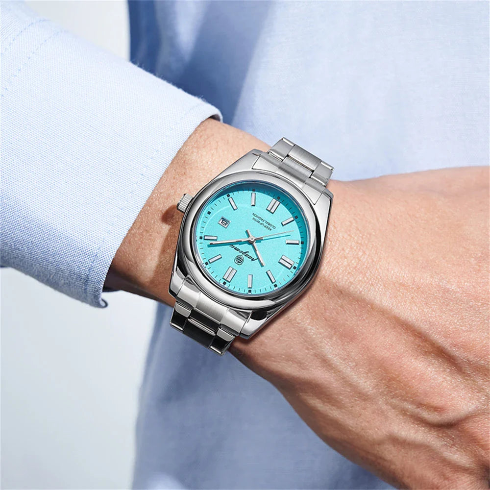 PAAZOMU Classic Casual Quartz Watch Men Waterproof Luminous Dial Business Dress Wristwatch Comfortable Band Analog Display Gift Vera Lux