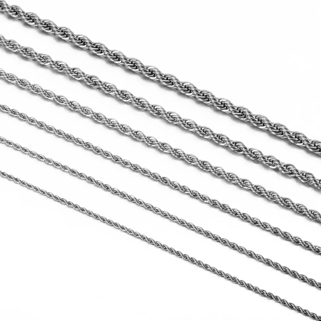 1 piece 925 sterling silver Width 2mm/3mm/4mm Rope Chain Necklace/Bracelet For Men Women Man Fashion Chain Necklace Vera Lux