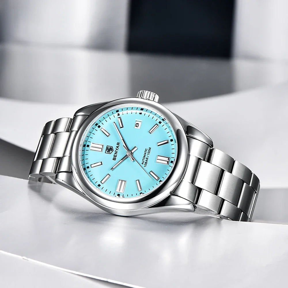 New BENYAR Luxury Automatic Watch 10ATM Waterproof Stainless Steel Men Mechanical Wristwatches Sports Diving Watch for Men Vera Lux