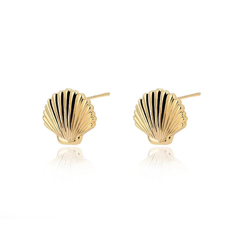 Temperament Square Texture Earring For Women Stainless Steel Gold Color Personality Trend Stud Earring Fashion Jewelry Exquisite Vera Lux