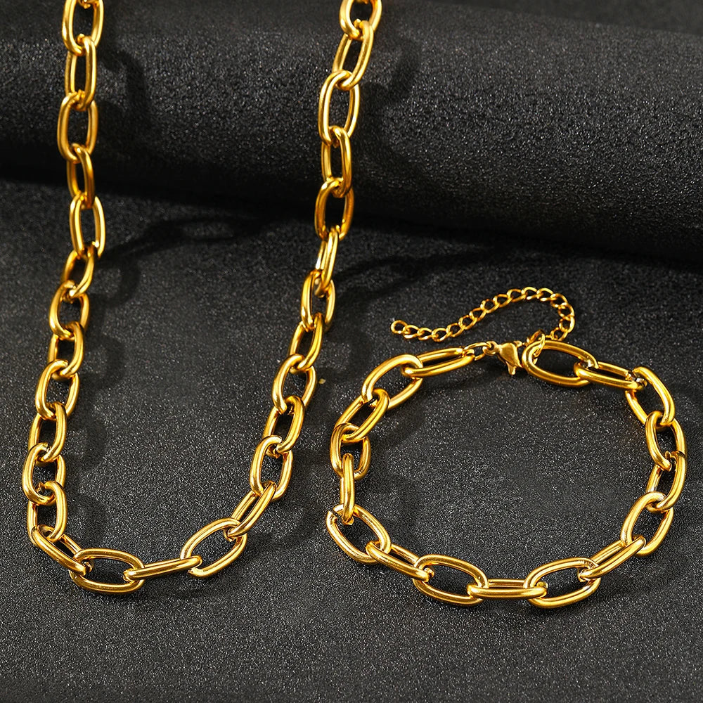 Stainless Steel Necklace Fine Minimalist Single Chain Necklace Fine Colorfast High Quality Adjustable Necklace For Women Jewelry Vera Lux