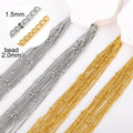 10pcs/set Stainless Steel Gold Color Necklace For Women 45cm Chain DIY Jewelry Accessories Making Materials Handmade Supplies Vera Lux