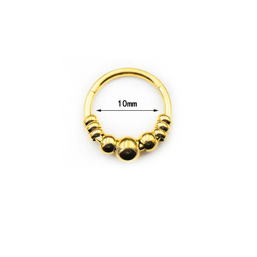 1pc 316L Surgical Steel  Septum Clicker Ear Cartilage Helix Tragus Faux Daith Earring Hoop Body  Piercing Jewelry Nose Ring Vera Lux