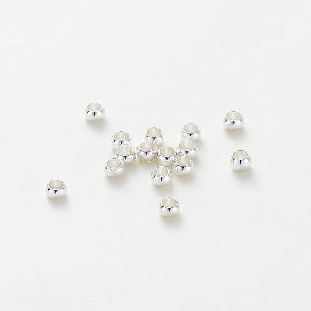 100pcs/lot 1.5/2/2.5mm 14K/18K Gold Color Plated Brass Positioning Beads for DIY Bracelet Necklace Jewelry Making Accessories Vera Lux