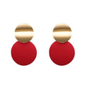 Geometric Joker Personalized Round Ring Temperament Ladies Cold Style Paint Stud Earrings Vera Lux