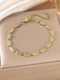 18K gold-plated stainless steel non fading gold bracelet - durable and fashionable jewelry accessory, suitable for holiday gifts Vera Lux