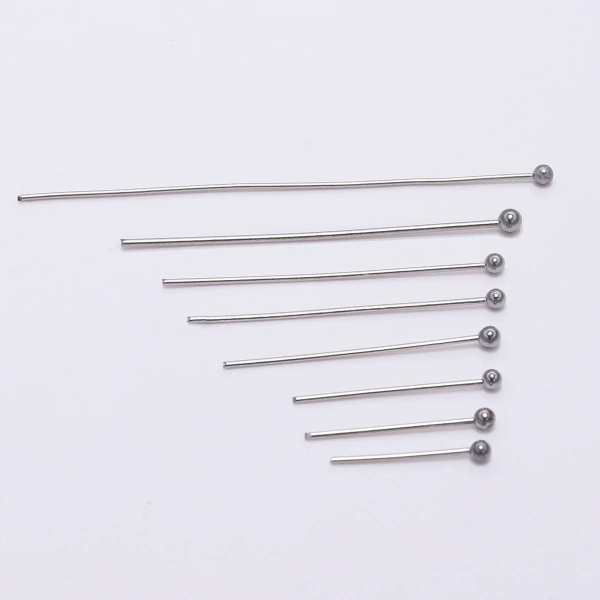 100pcs/Pack Stainless Steel 15-50mm Silver Ball Head Pins For Handmade DIY Jewelry Making Headpin Findings Accessories Vera Lux
