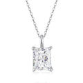 NeeTim 1ct 2ct 3ct 4ct Radiant Cut D VVS1 Moissanite Necklace for Women with Gold Plated Jewelry Sterling Silver 925 Pendant Vera Lux