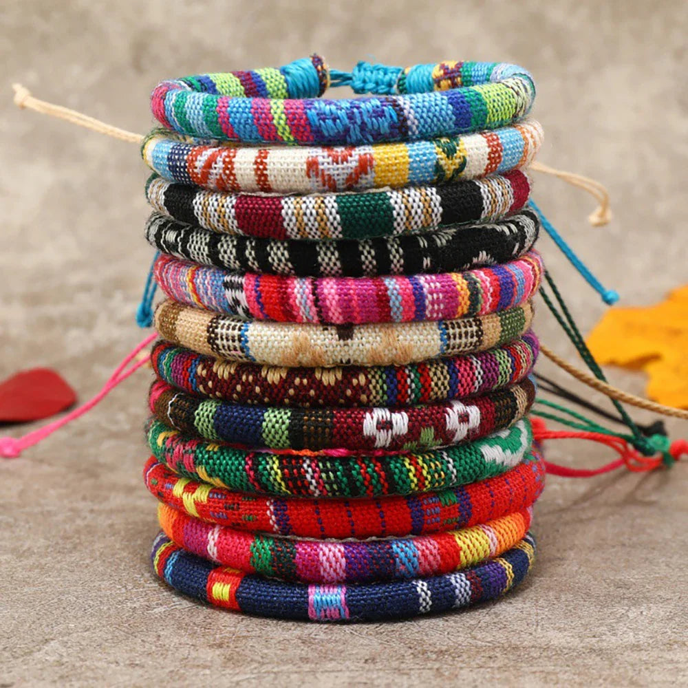 12Pcs Bohemian Surfer Beach Bracelet Set Men & Women Braided Boho Summer Bracelets Handmade Festival Jewelry Accessories Vera Lux