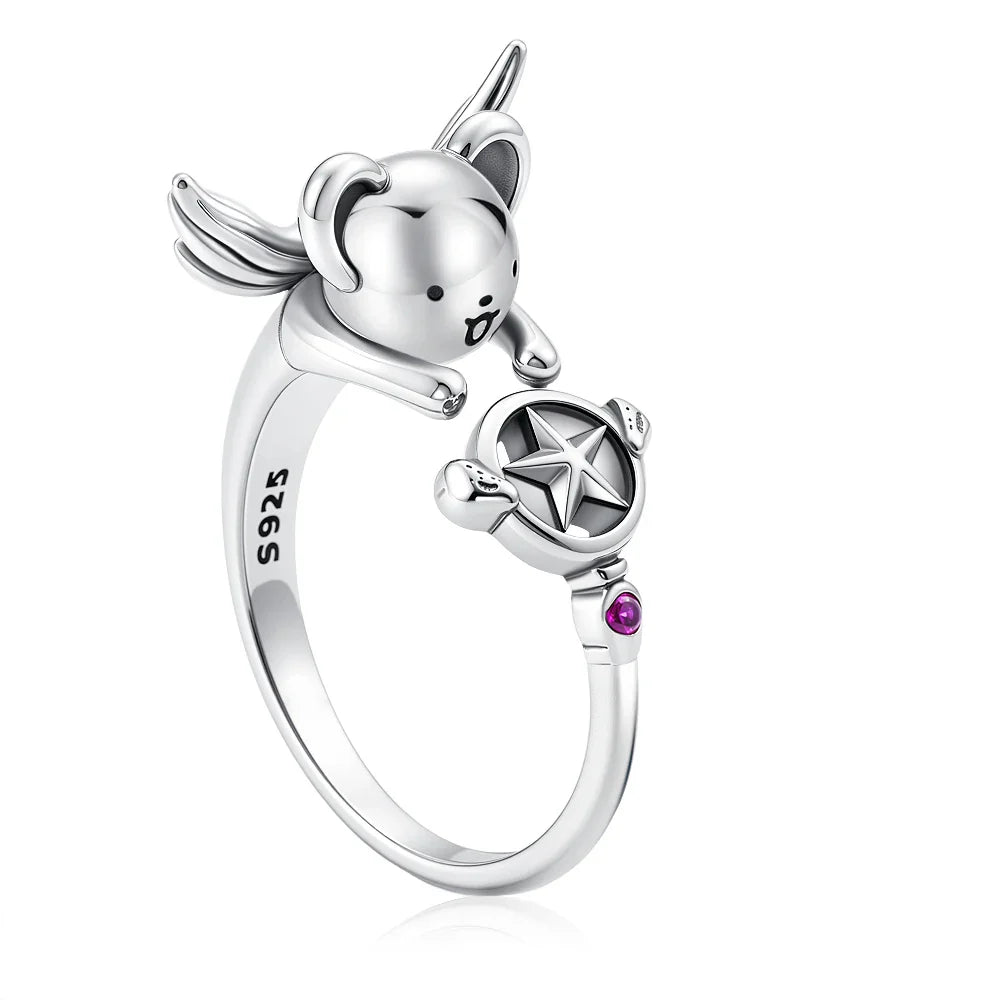 2026 Hot Selling 925 Silver Cute Puppy Flower Elephant Clover Ring Suitable for Wedding Rings, Jewelry Gifts Vera Lux