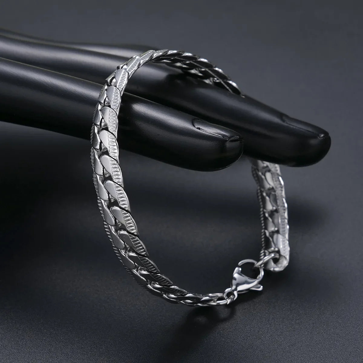 New Trendy Cuban Chain Men Bracelet Classic Stainless Steel Silver Color Width Chain Bracelet For Women Fashion Jewelry Gifts Vera Lux