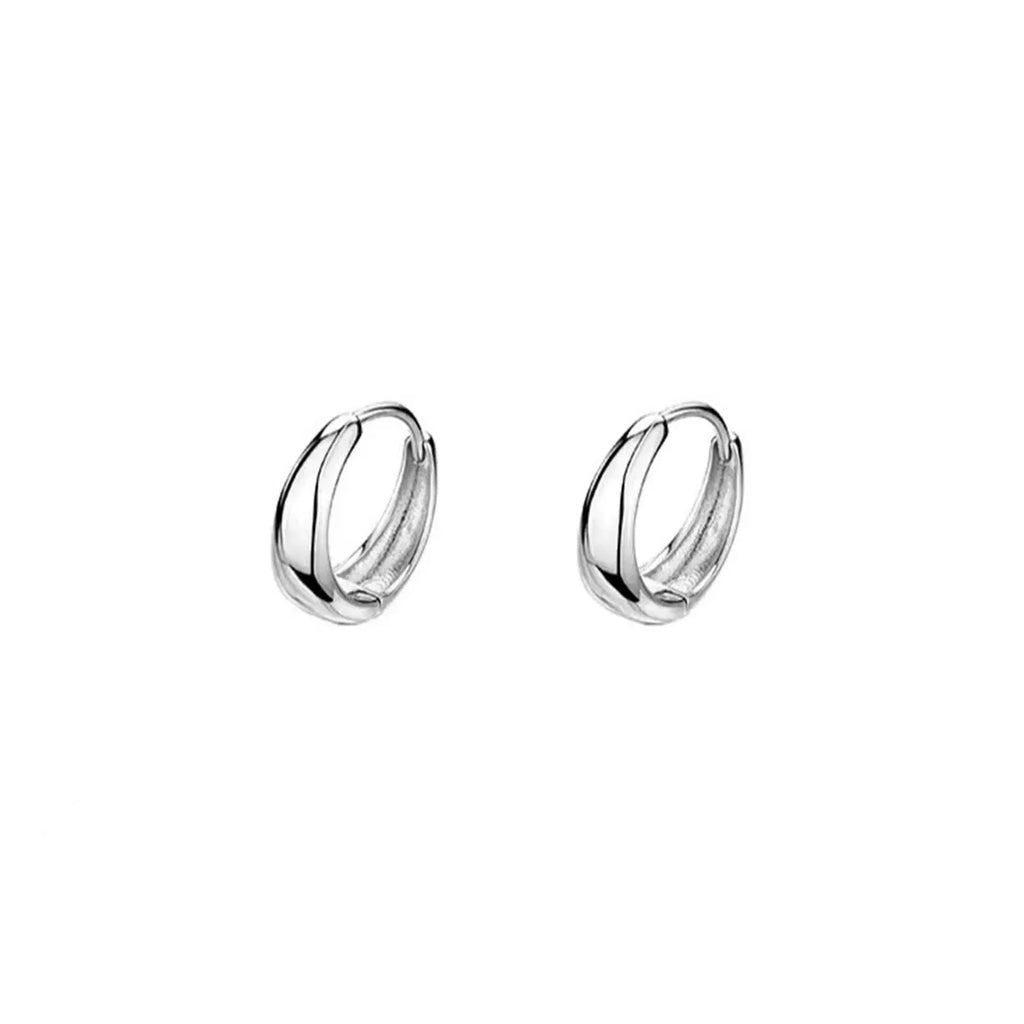 925 sterling silver plain ring earrings, light luxury and high-end earring, elegant and simple earring for women Vera Lux