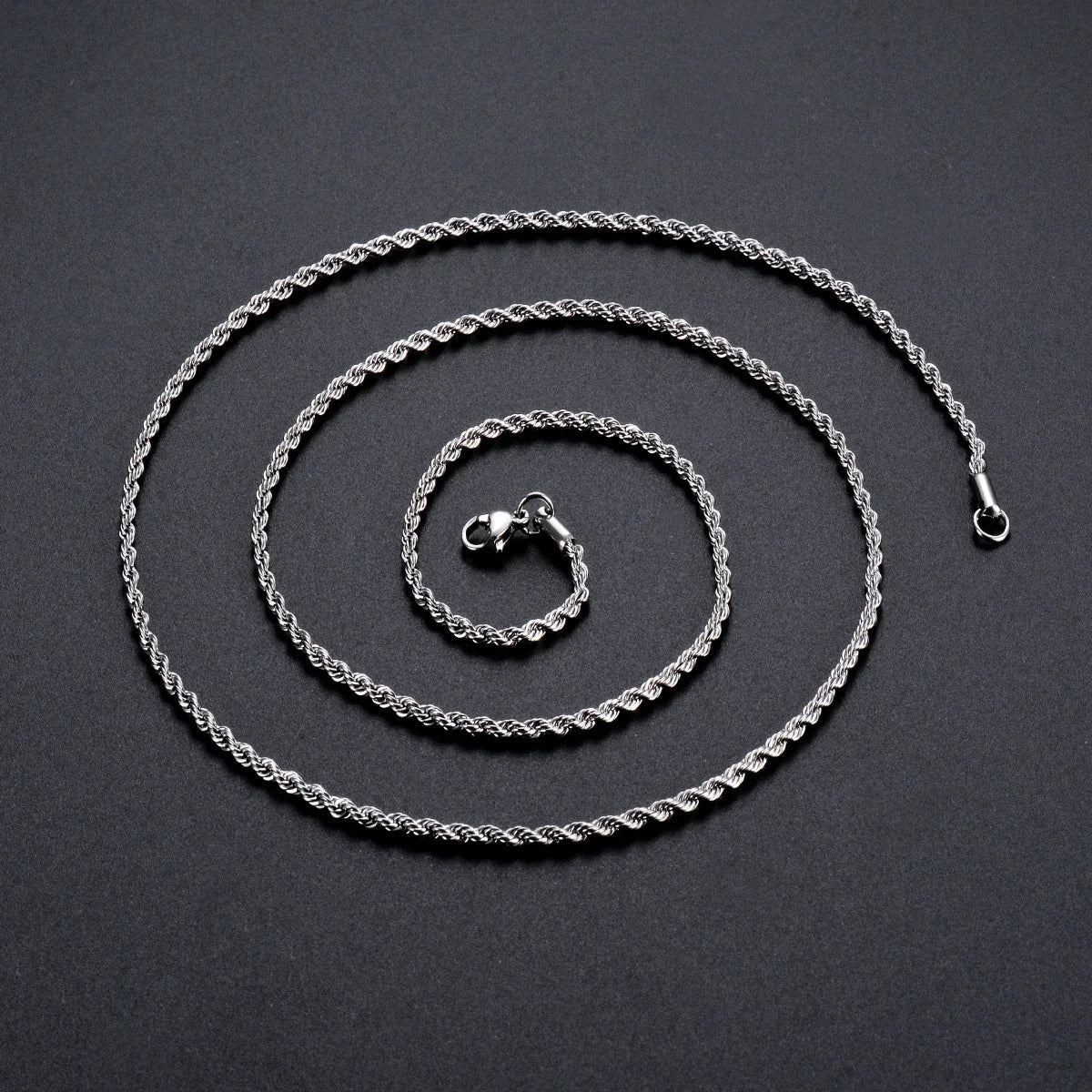 1 piece 925 sterling silver Width 2mm/3mm/4mm Rope Chain Necklace/Bracelet For Men Women Man Fashion Chain Necklace Vera Lux