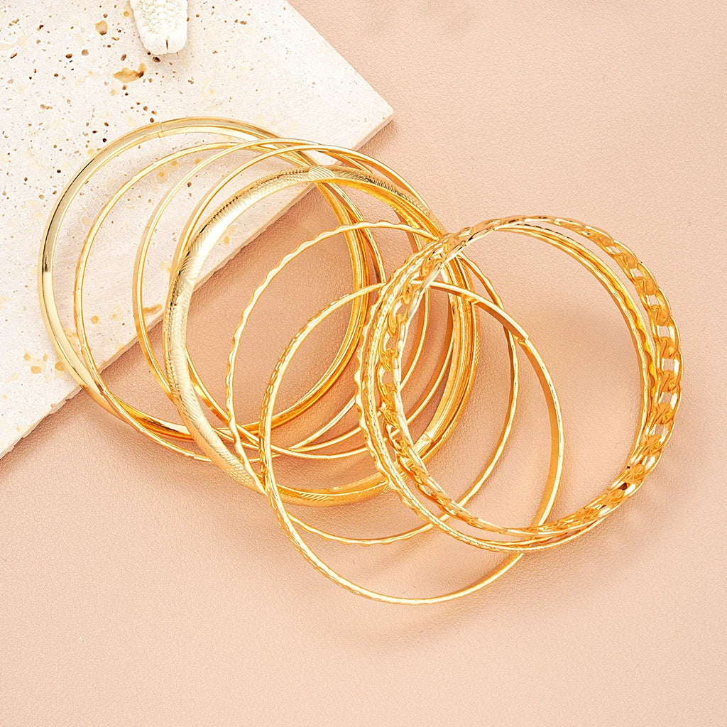 10 Pcs Punk Trendy Multilayer Bracelets Set for Women Elegant Delicate Twist Sparkling Adjustable Bangles Jewelry Couples Gifts Vera Lux