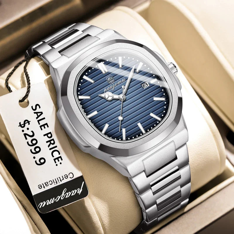 2026 New Men Watch Quartz Waterproof Male Clock Business Watch Mens Watches Top Brand Luxury Watch Men Chronograph reloj hombre Vera Lux