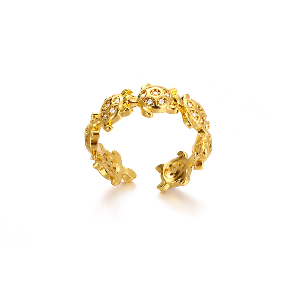 316L Stainless Steel Starfish Shell Rings for Women Gold Color Open Finger Ring Femme Trendy Summer Vacation Ocean Jewelry Gift Vera Lux