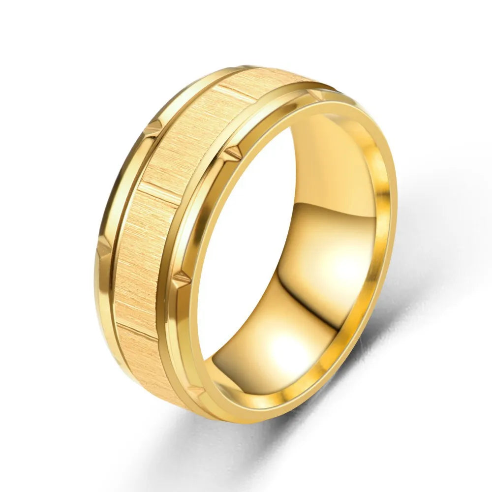 6 Colors Classic 8mm Tungsten Mens Ring Surface Brushed Stainless Steel Ring for Women Wedding Band Couples Jewelry Accessories Vera Lux