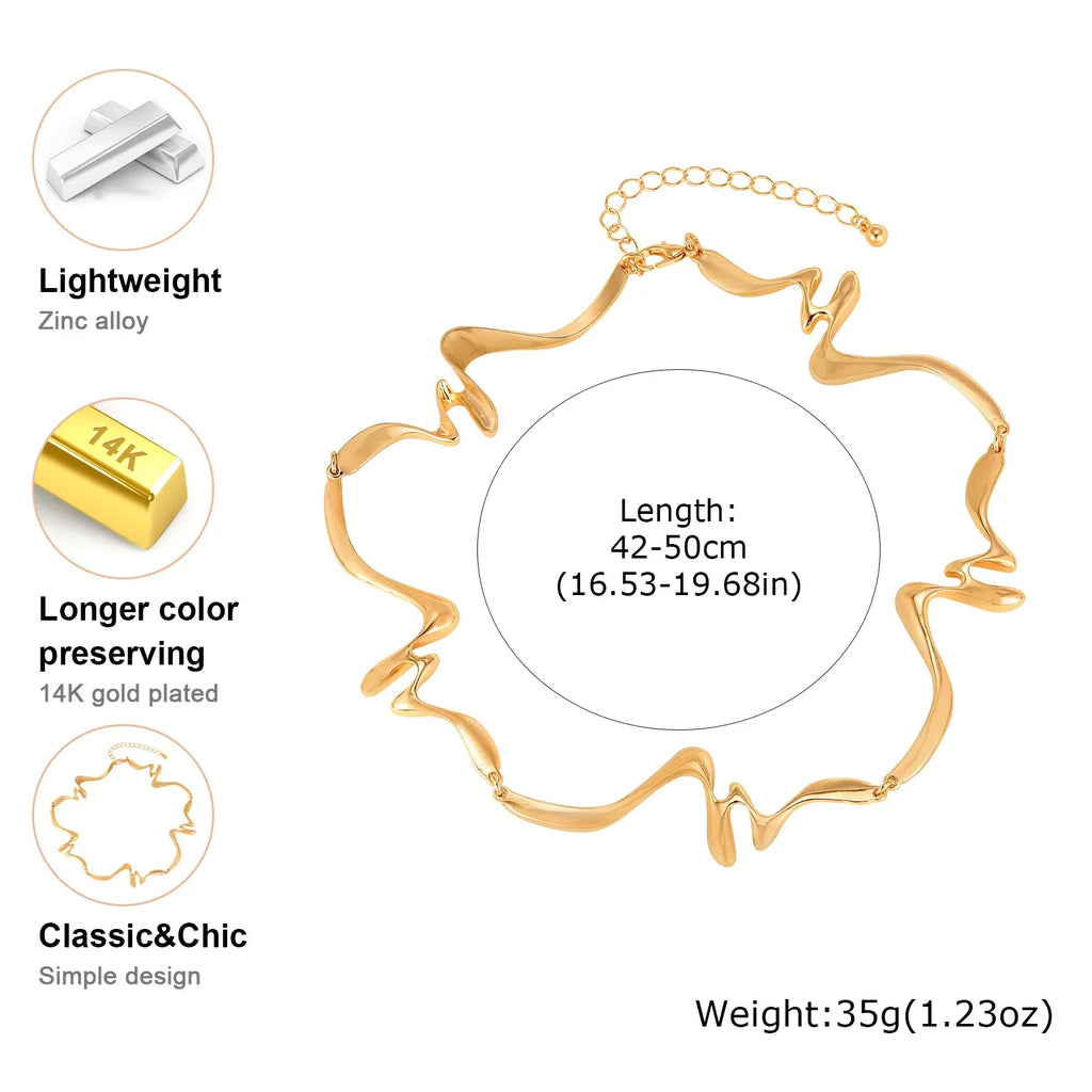 Punk Wave Open Cuff Bangles for Women, Adjustable Irregular Arm Bracelet Jewelry Accessories Vera Lux