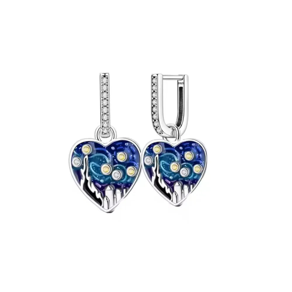 2026 New 925 Silver Elephant Cherry Blossom Butterfly Heart Earrings, a delicate choice for women's fashion jewelry Vera Lux