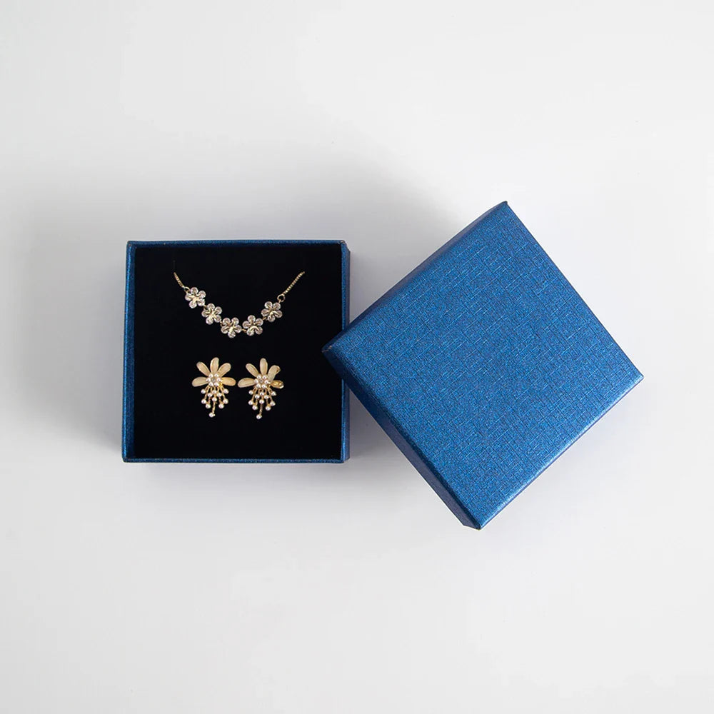 24Pcs Personalized Logo Jewelry Paper Gift Box Wedding Favors Ring Earring Necklace Pendant Bracelet Stud Bag Storage Packaging Vera Lux