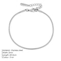 SUNIBI Stainless Steel Snake Chain Anklet for Women Not Allergic Adjustable Sexy Leg Foot Bracelet Gifts Accessorie Dropshipping Vera Lux