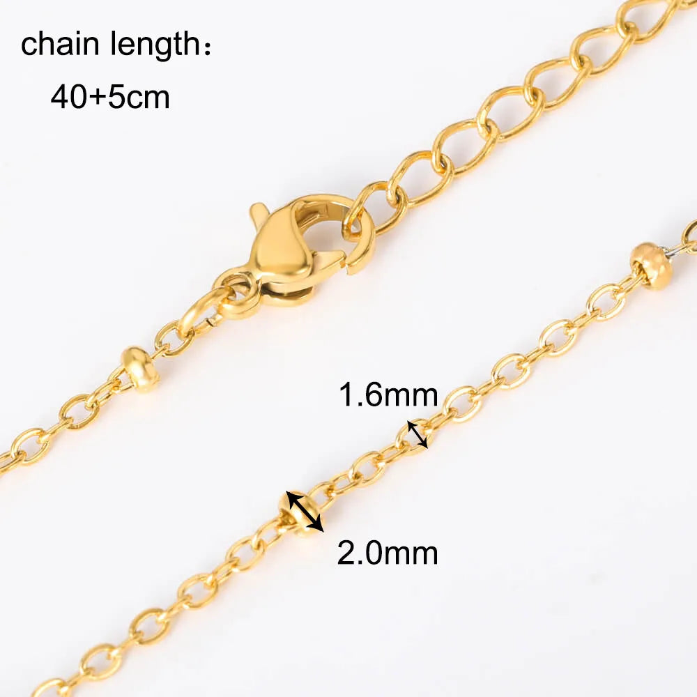 10pcs/Lot 45cm Stainless Steel Golden/Silvery Color 304 Chains Necklace Women Jewelry Making Accessories DIY Handmade Supplies Vera Lux