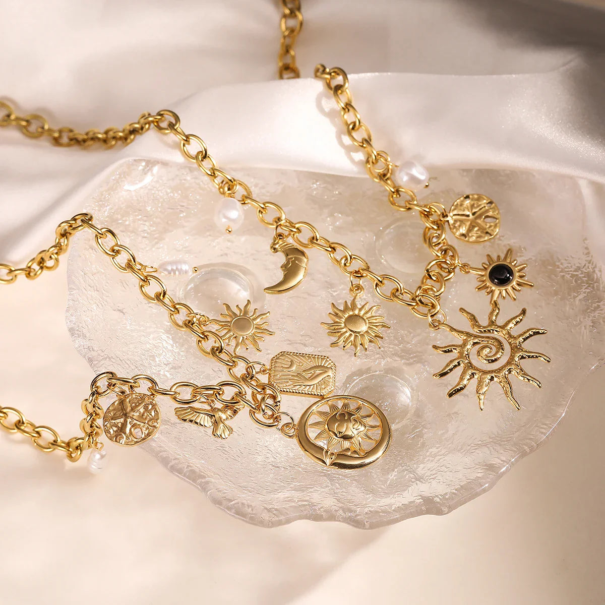 NEWBUY 2025 Fashion Gold Color Stainless Steel Jewelry Non-Fading Bohemian Style Choker Necklaces For Women Summer Accessories Vera Lux