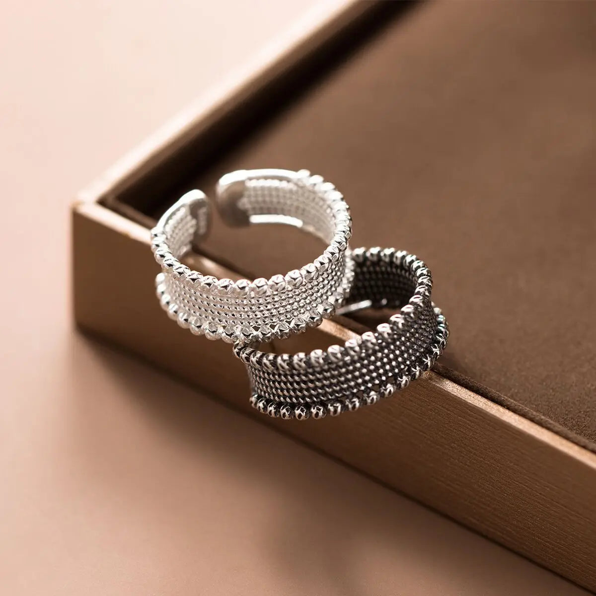 925 Sterling Silver Personality Bead Rings For Women Engagement Wedding Luxury Jewelry Vera Lux