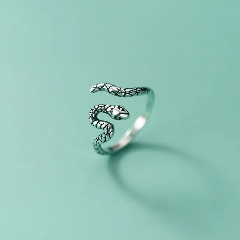 925 Sterling Silver Snake Adjustable Rings For Women Engagement Wedding Jewelry Gift Female   Jewellery Vera Lux