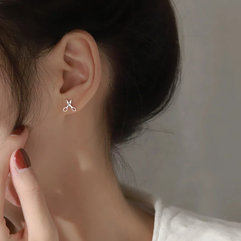 Creative Mini Scissors Stud Earrings for Women Girl Vera Lux