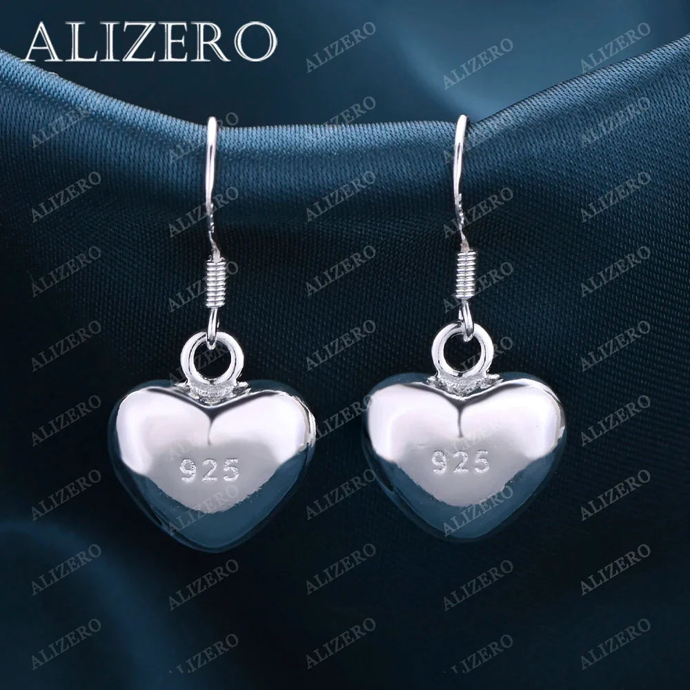 ALIZERO 18K Gold Heart Earrings For Women Wedding Party Gifts Fashion Jewelry Wholesale 925 Sterling Silver Drop Earring Vera Lux