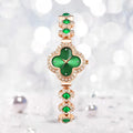 Clover bracelet watch with quartz and diamond inlay, fashionable women's watch Vera Lux