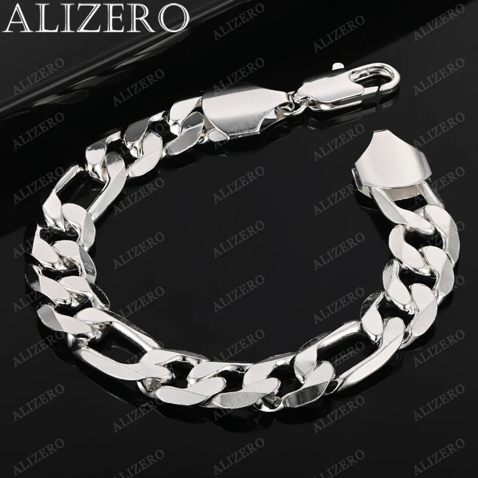 ALIZERO 925 Sterling Silver Bracelet 4/6/8/10/12mm Chain Bracelets For Men Women Fashion Party Fine Jewelry Wholesale Vera Lux
