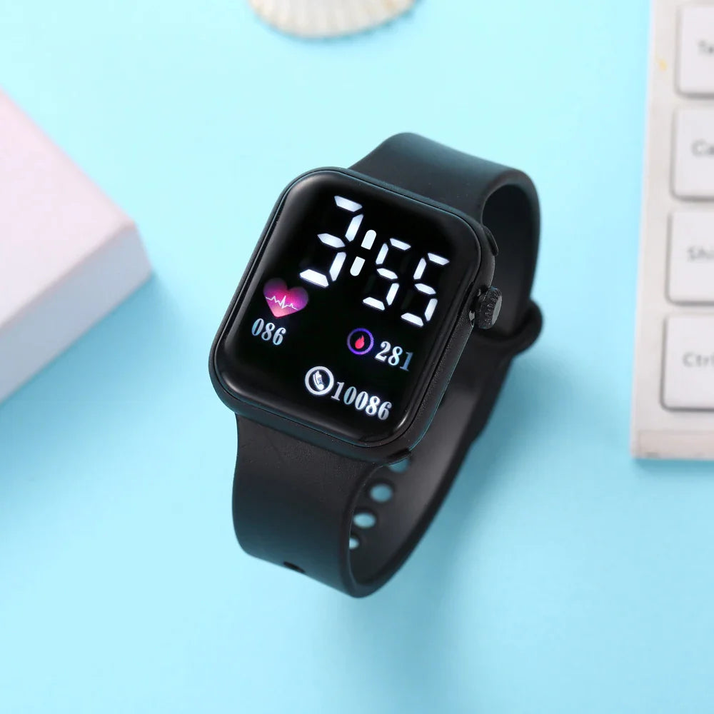 Love oriented LED electronic watch, fashionable and casual square outdoor waterproof electronic watch Vera Lux
