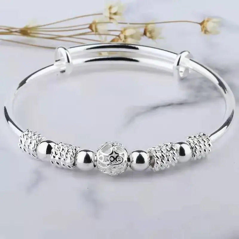 charms 925 sterling silver Luxury lucky Beads bracelets Bangles for women fashion classic party wedding jewelry Adjustable Vera Lux