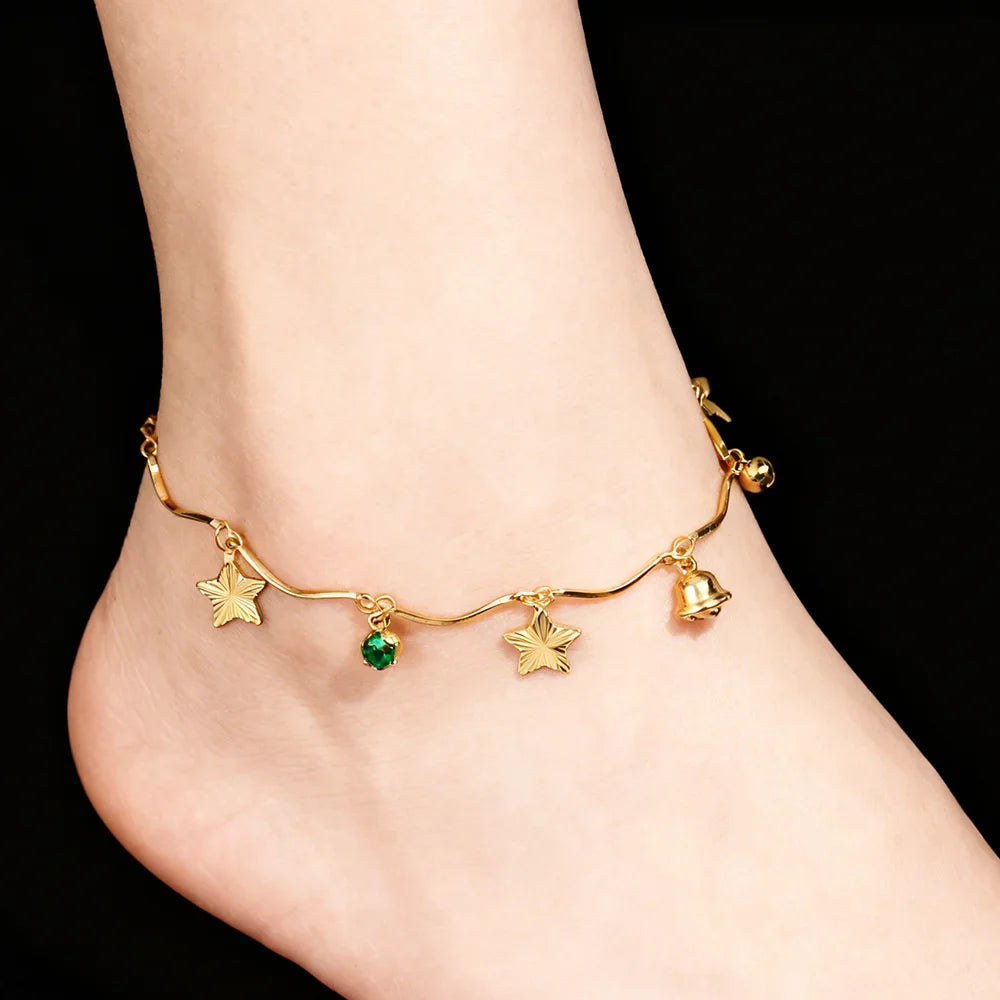 Female Five-pointed star Anklets Bracelet Bohemian Style Ankle Chain Elegant Foot Jewelry for Women Leg Chain Accessorie Vera Lux