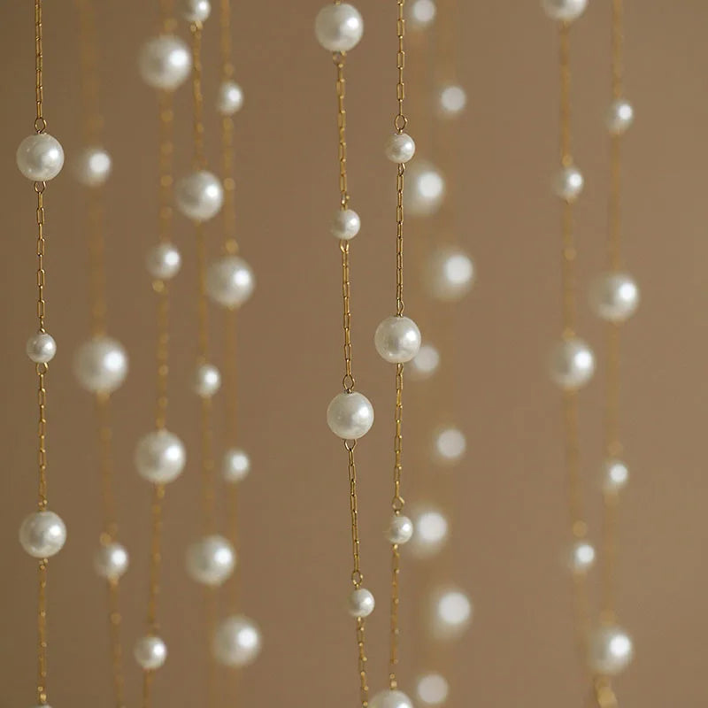 Stainless Steel Temperament Pearl Chain Choker Necklace for Women Waterproof Collar Jewelry Bijoux Gift Vera Lux
