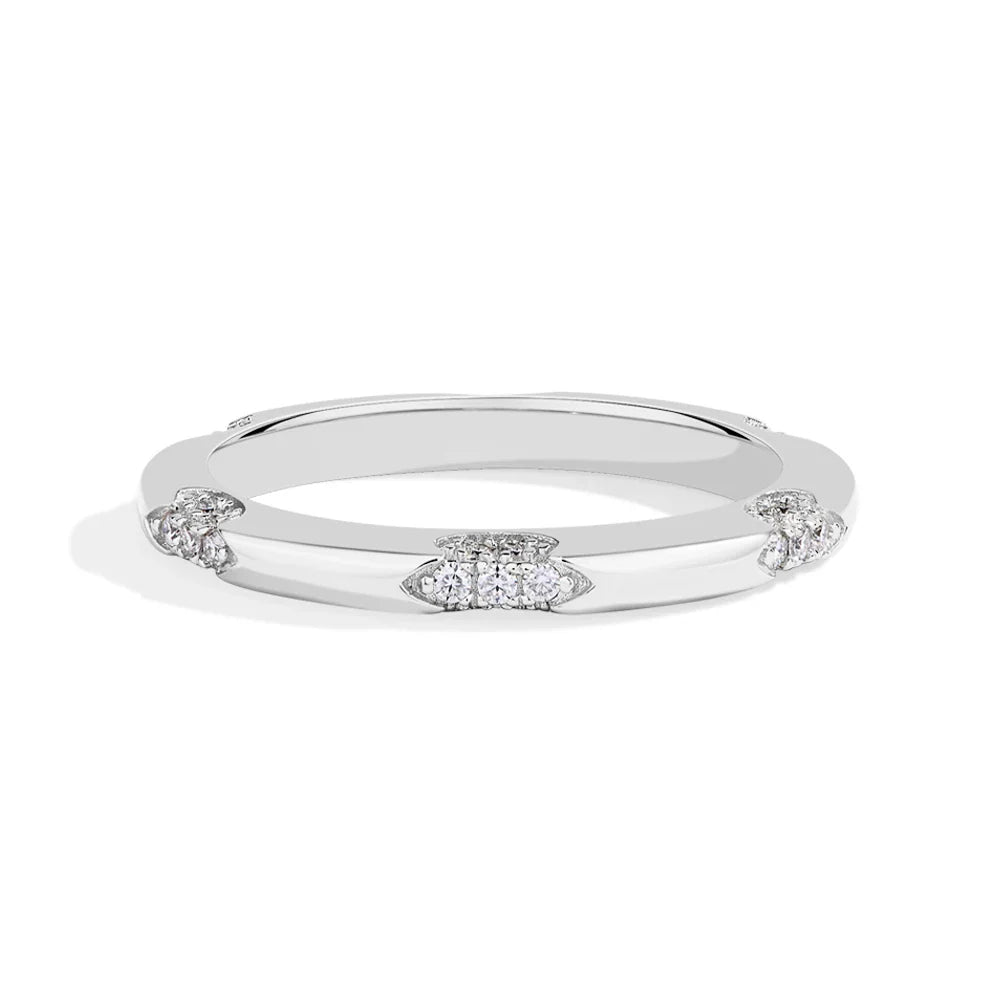 MINTYBOX S925 Silver Moissanite Wedding Band Ring for Women Lab Diamond Engagement Rings 18K Gold Plated Jewelry Vera Lux