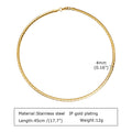 Choker Neck Cuff for Women, Open Collar Choker Torques Necklace Adjustable ,Simple Stainless Steel Jewelry Vera Lux