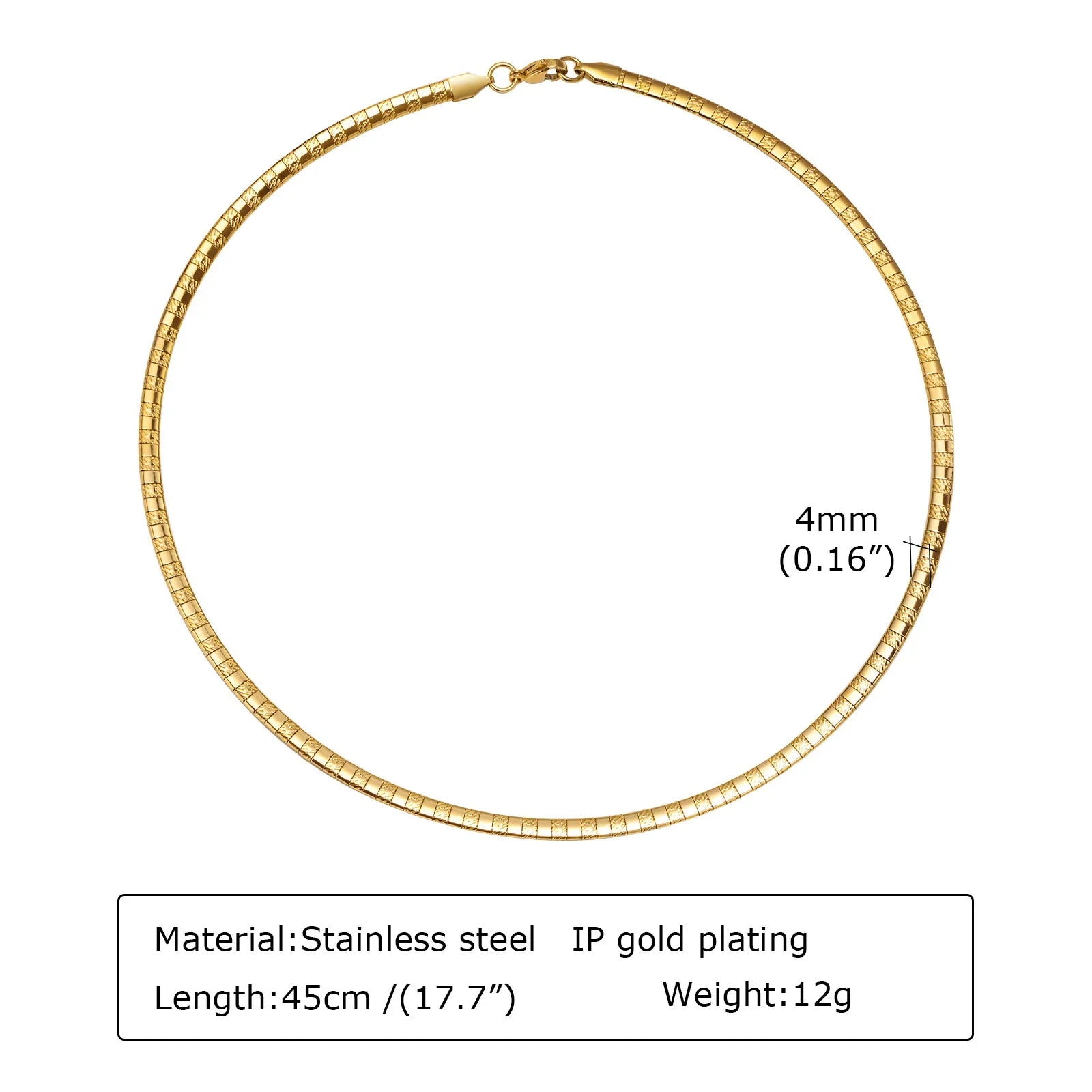 Choker Neck Cuff for Women, Open Collar Choker Torques Necklace Adjustable ,Simple Stainless Steel Jewelry Vera Lux