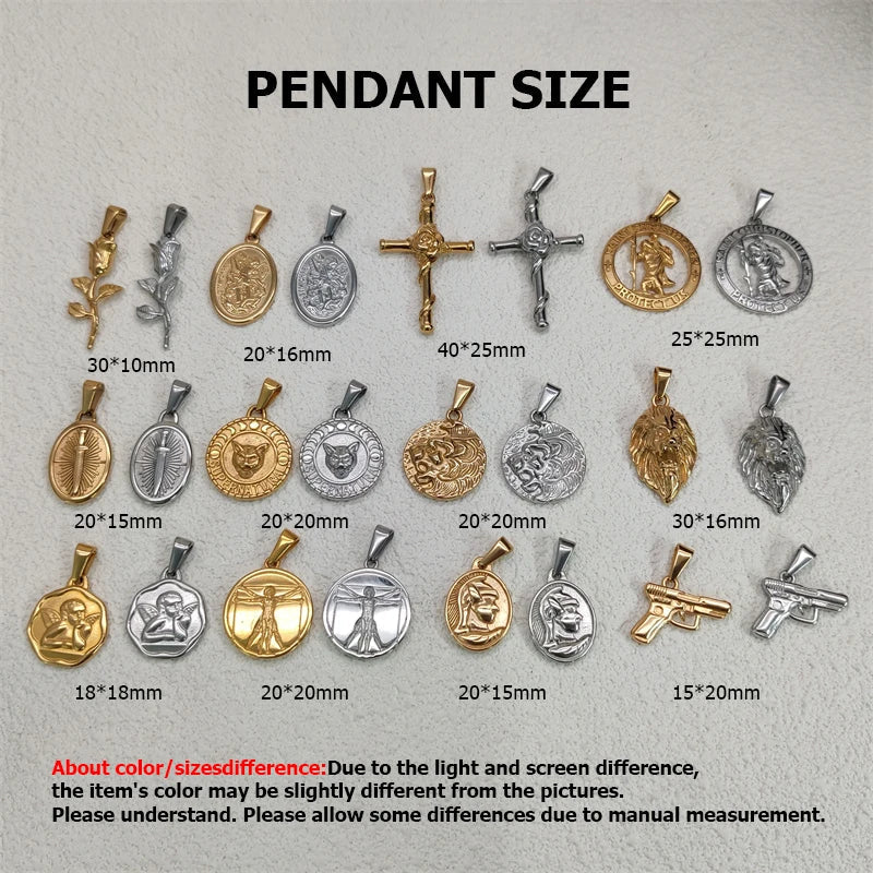 Fashion Punk 18K Gold PVD Plated Jewelry Sword Pendant Necklace Charms Necklace For Men Women Trendy Link Chain Jewelry Vera Lux