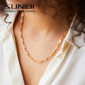 SUNIBI Stainless Steel Link Chain Choker Necklaces For Women Delicate Simple Necklace Friends Gift Jewelry Kolye Vera Lux