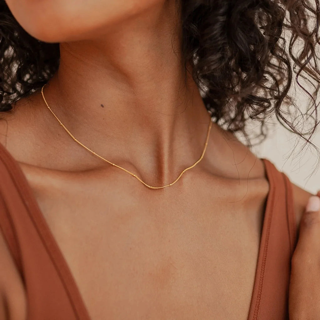 SUNIBI Gold Color Stainless Steel Chain Choker Necklace Women Chain Necklace Sets for Women Gift Jewelry Wholesale Vera Lux