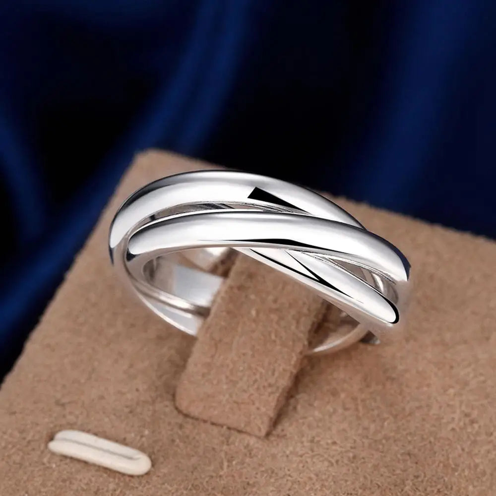 925 Sterling Silver Three Round Engagement Rings For Women Couple Vintage Fine Jewelry Ladies Accessories Gifts Jewellery Vera Lux