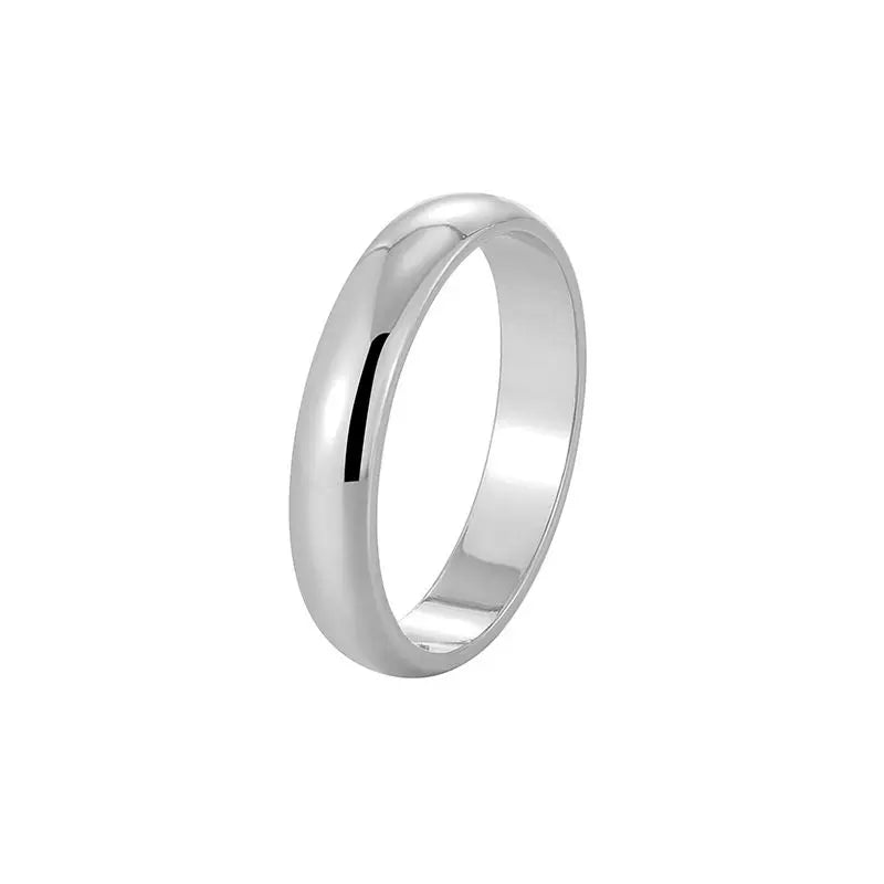 925 Sterling Silve Gold Colour Ring Fashion Women's Classic Simple Couple's Wedding Ring Engagement Party Jewellery Gift Vera Lux
