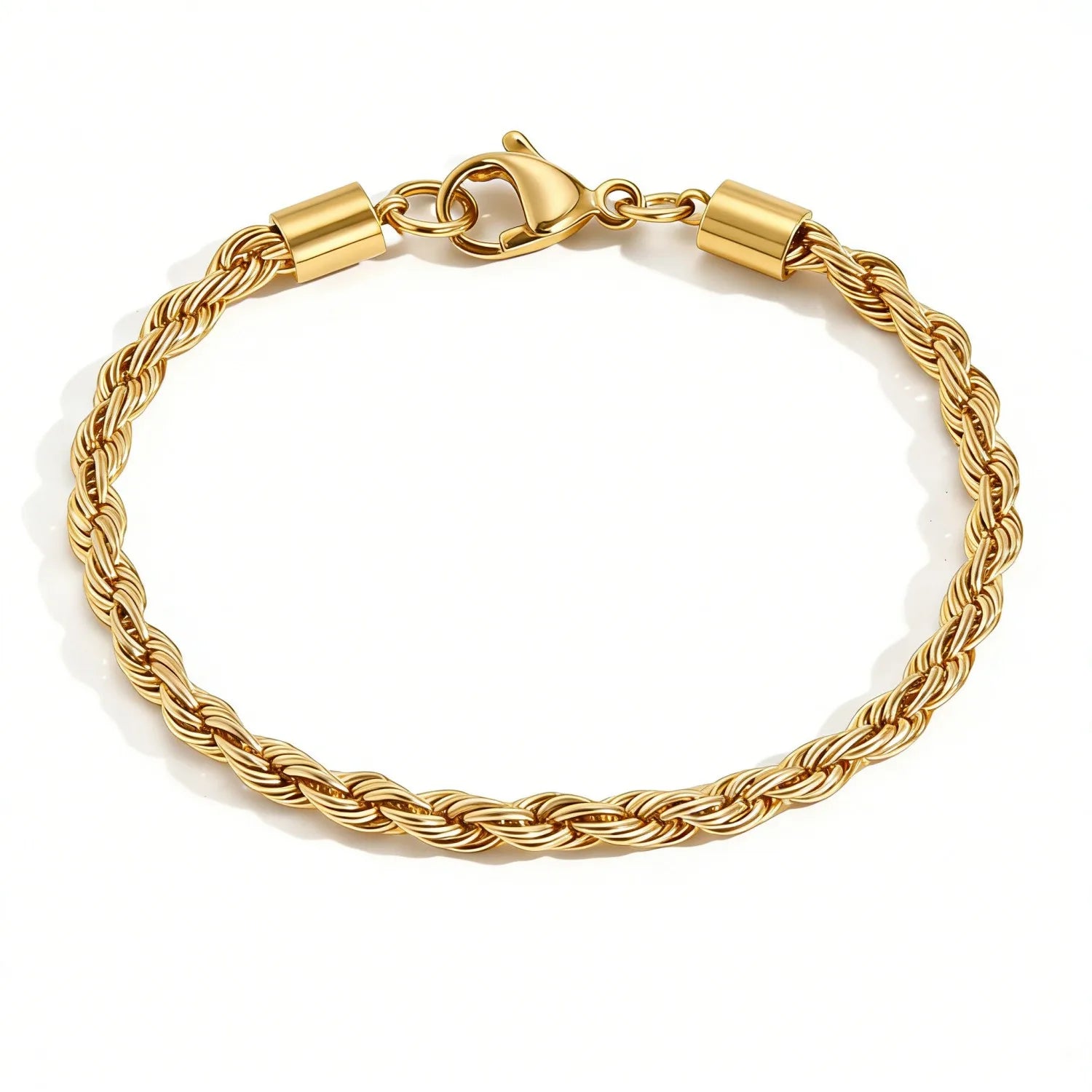 Twisted Rope Chian Bracelet for Woman Hip Hop Punk Gold Color Stainless Steel Gold Color Necklace Fashion Jewelry Gift Vera Lux