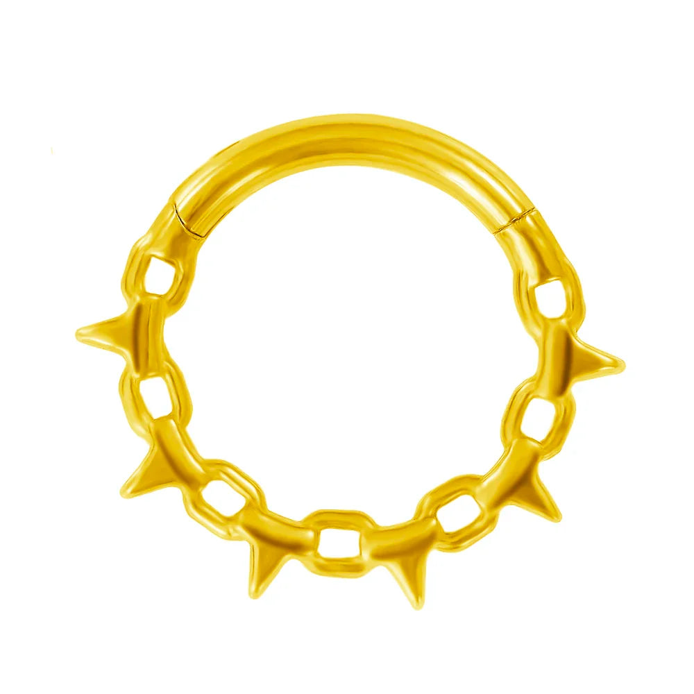 16G Vine Septum Nose Ring Piercing Hinged Clicker 316L Stainless Steel Daith Clicker Helix Cartilage Earring Chain BodyJewelry Vera Lux
