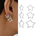 3 Pairs/set Punk Geometric Star Hoop Earrings for Women Simple Gold Color Copper Metal Circle Huggie Earrings New Unisex Jewelry Vera Lux